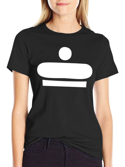 Abstract White Graphic Print Black T-Shirt