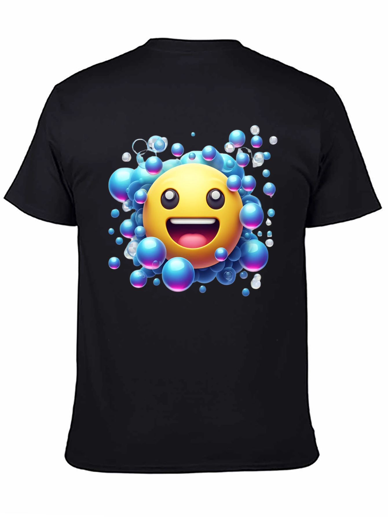 Emoji Bubble Black T-Shirt