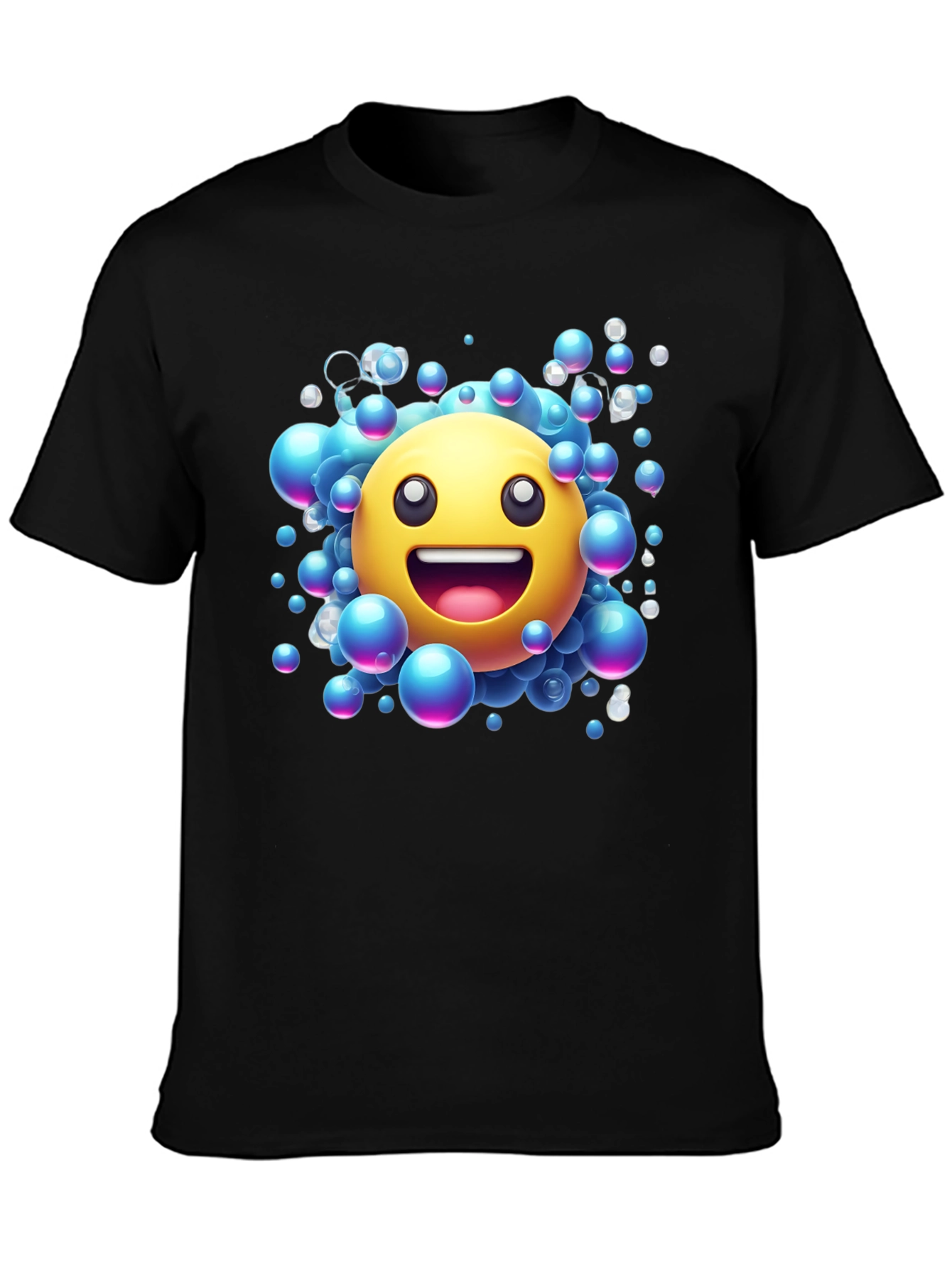 Emoji Bubble Black T-Shirt