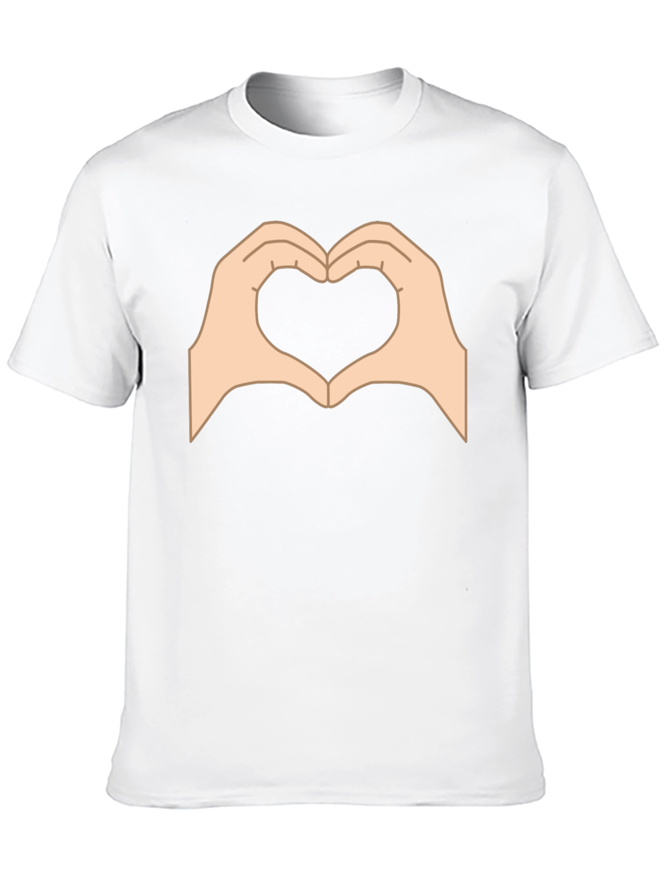 Heart Hands Graphic Black T-Shirt - Love Gesture Tee
