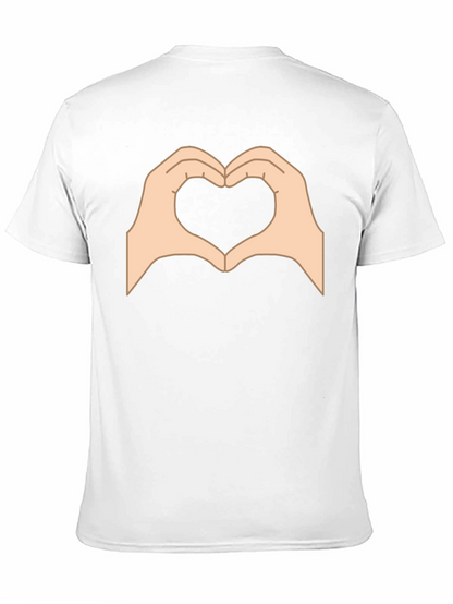 Heart Hands Graphic Black T-Shirt - Love Gesture Tee