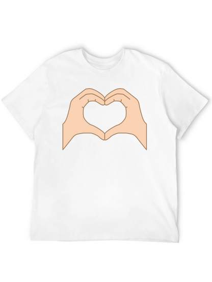 Heart Hands Graphic Black T-Shirt - Love Gesture Tee