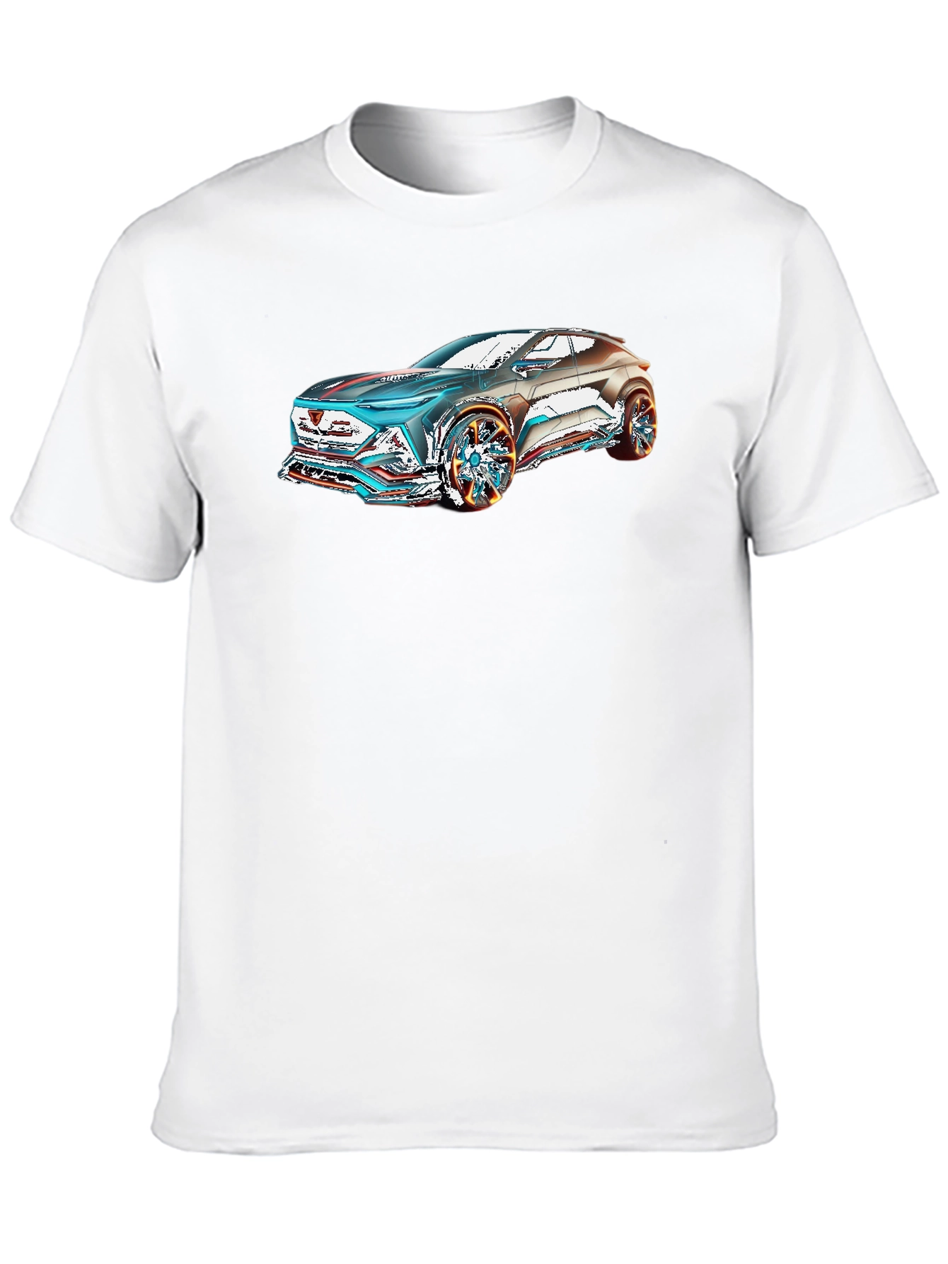 Futuristic Car Graphic Black T-Shirt