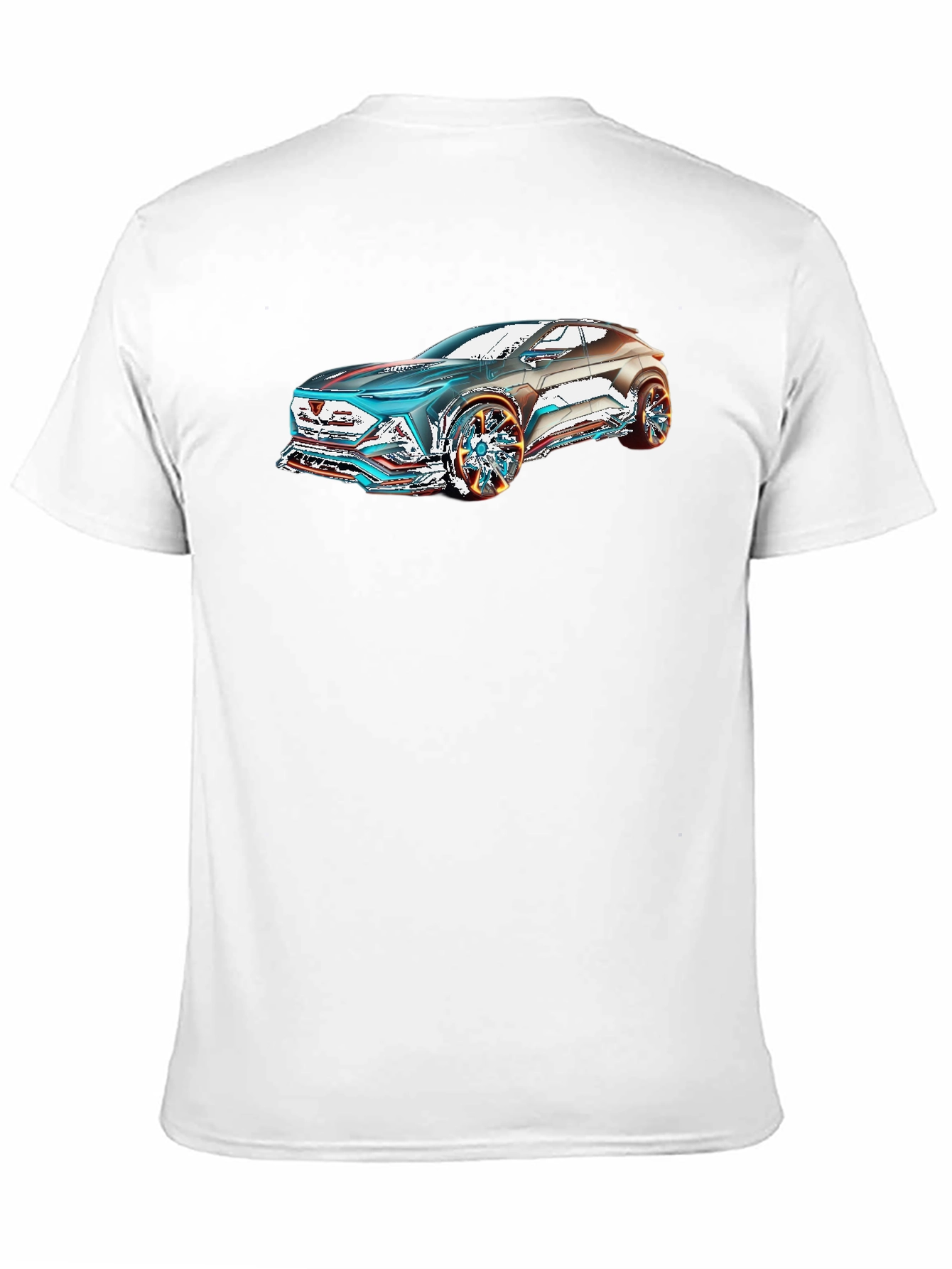 Futuristic Car Graphic Black T-Shirt