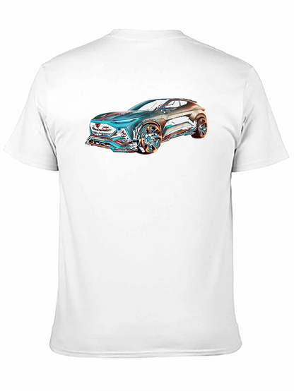 Futuristic Car Graphic Black T-Shirt