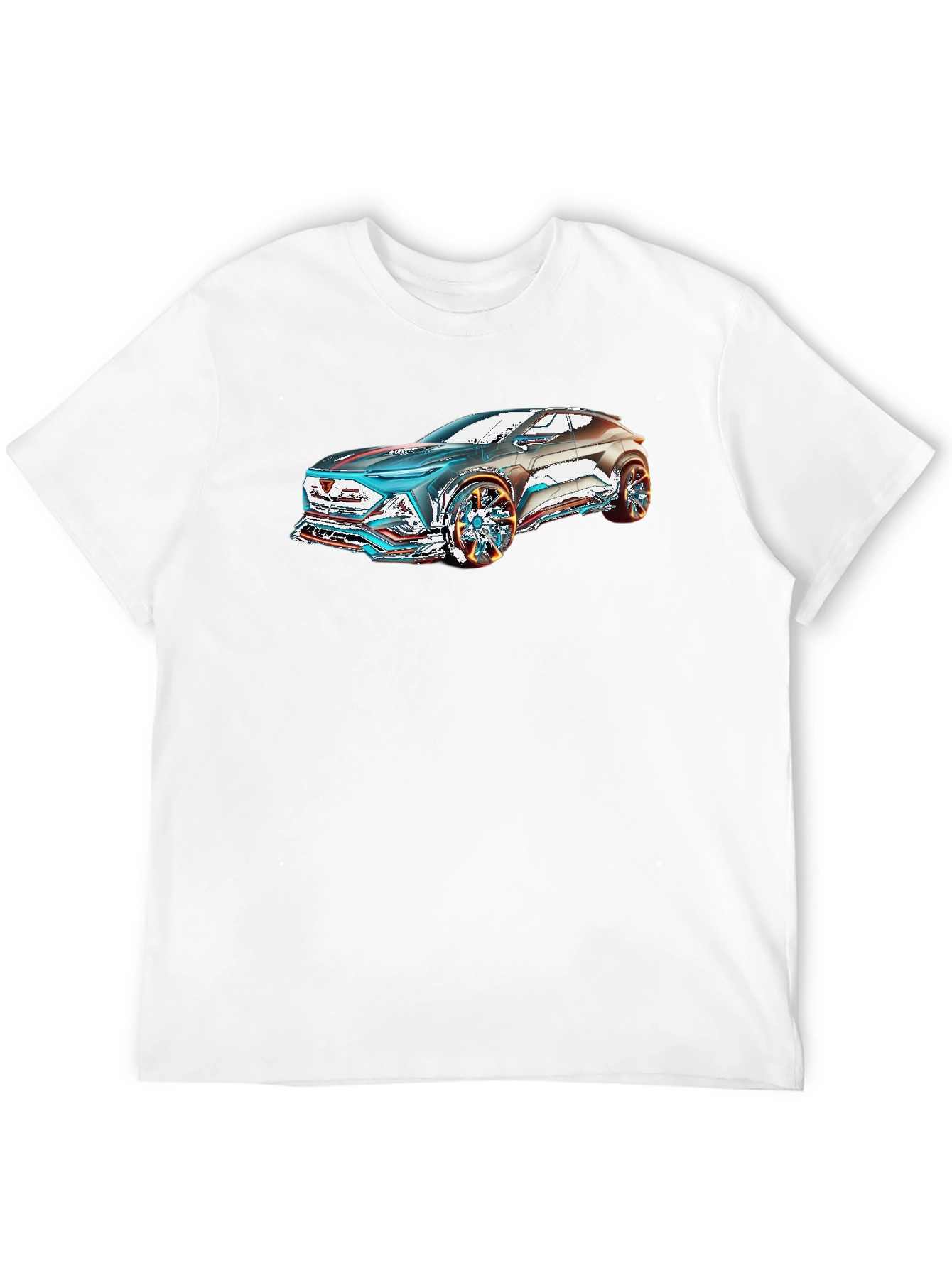 Futuristic Car Graphic Black T-Shirt