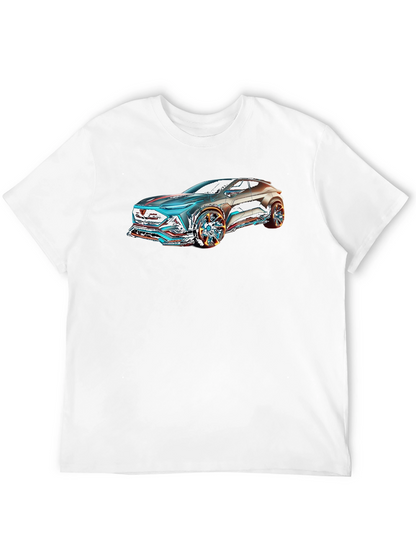 Futuristic Car Graphic Black T-Shirt