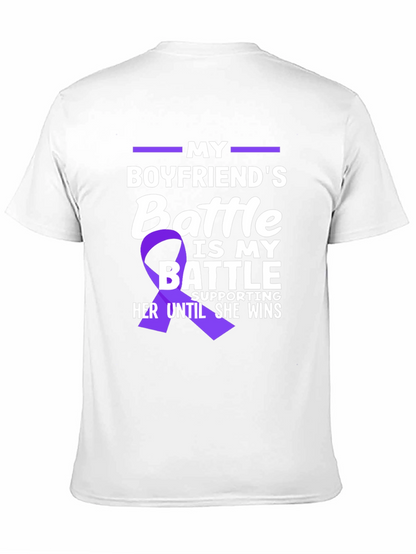 My Boyfriends Battle T-Shirt - Purple Ribbon Support