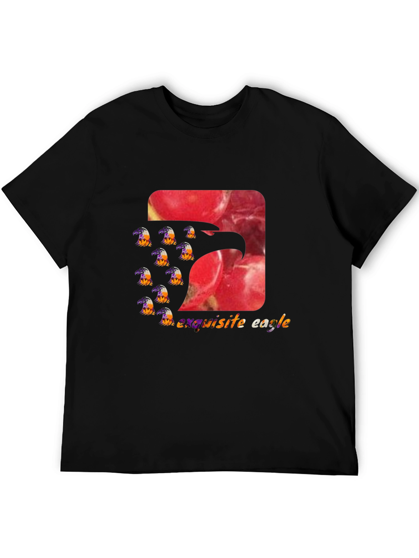 Exquisite Eagle Graphic Tee - Stylish Black T-Shirt