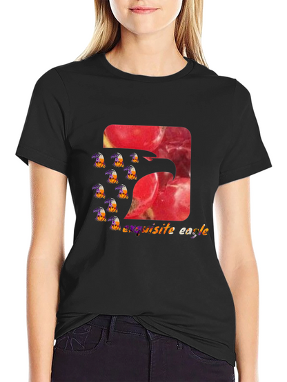 Exquisite Eagle Graphic Tee - Stylish Black T-Shirt