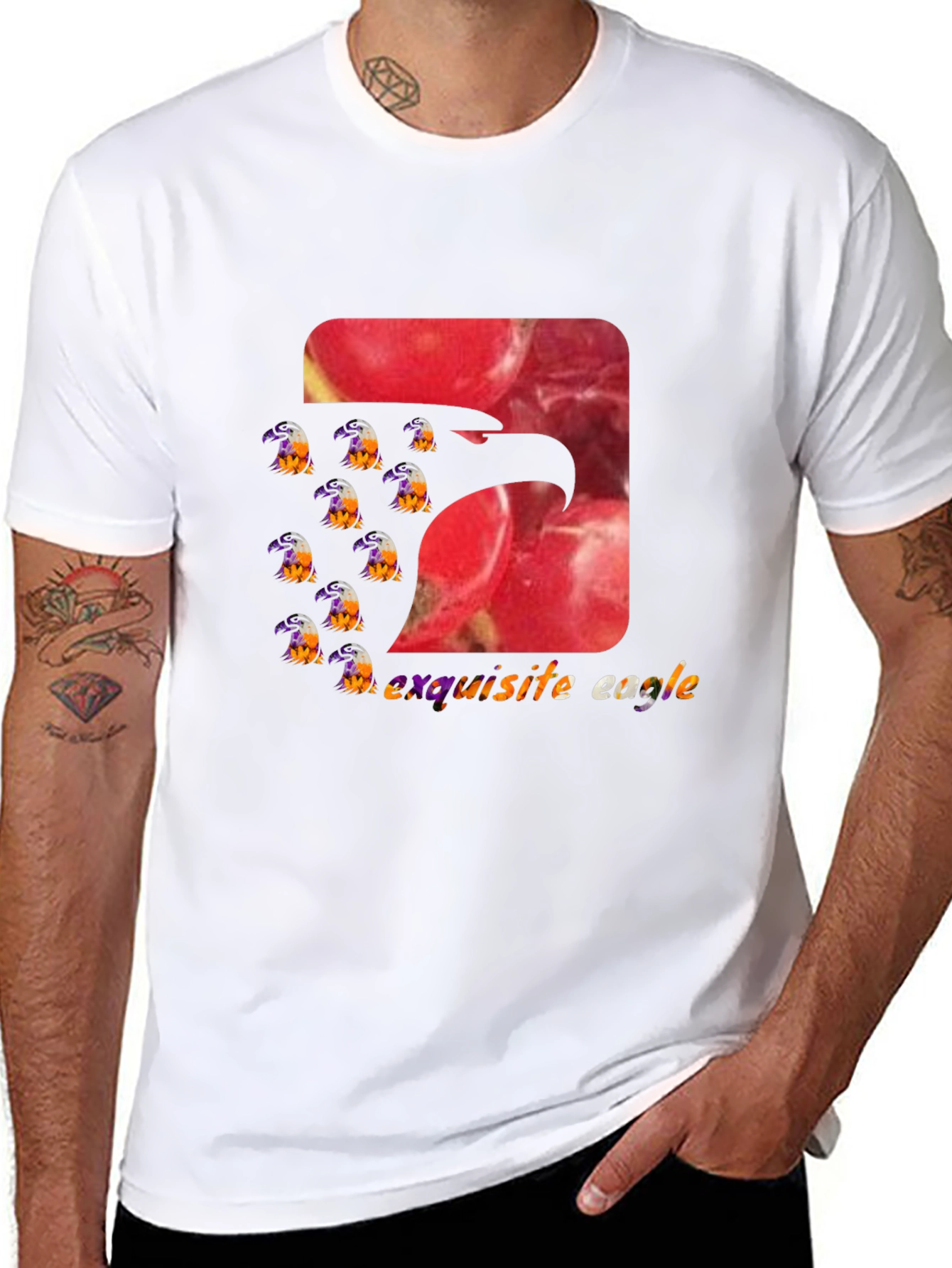 Exquisite Eagle Graphic Tee - Stylish Black T-Shirt