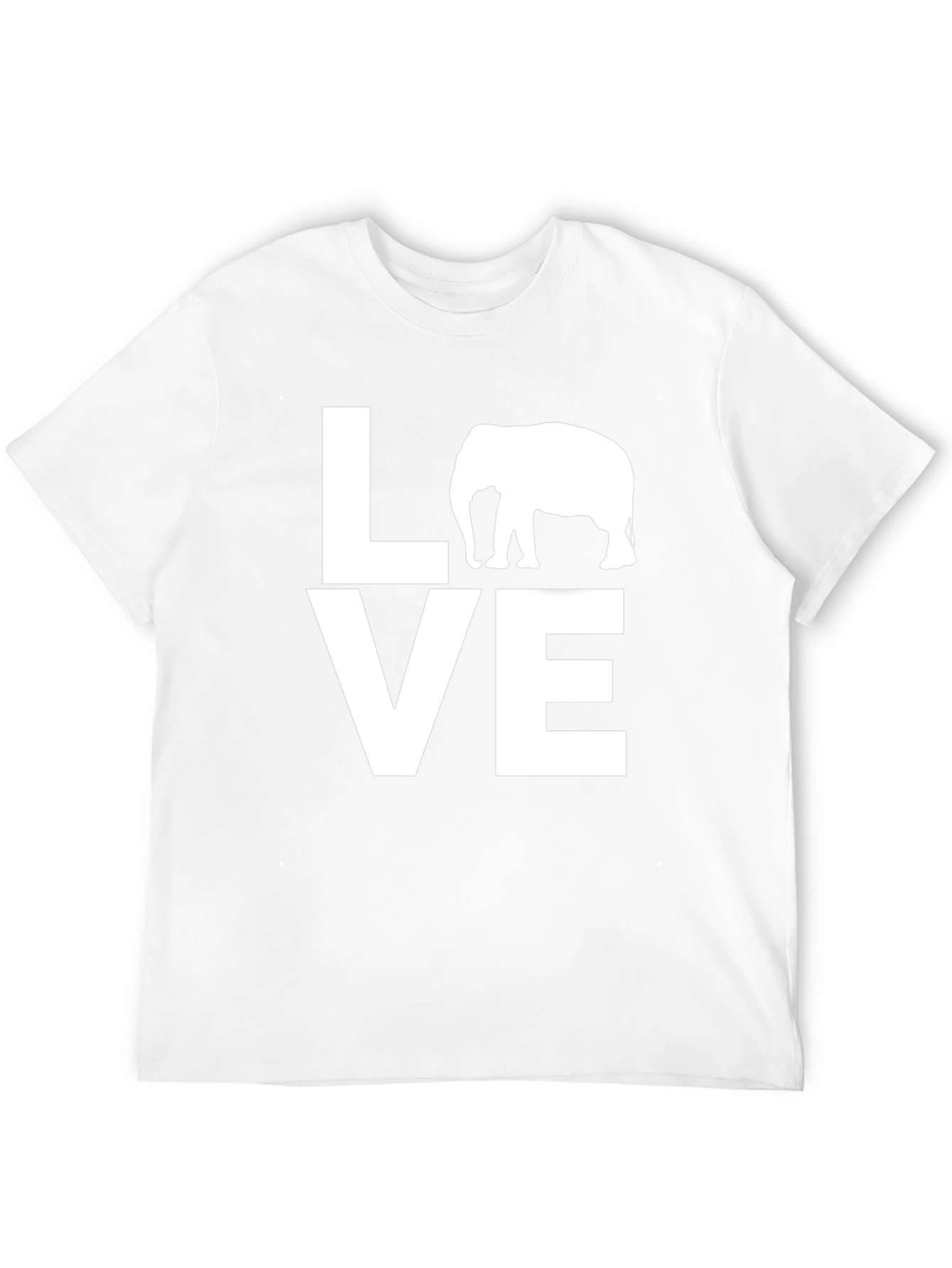 Love Elephant Graphic T-Shirt - Black