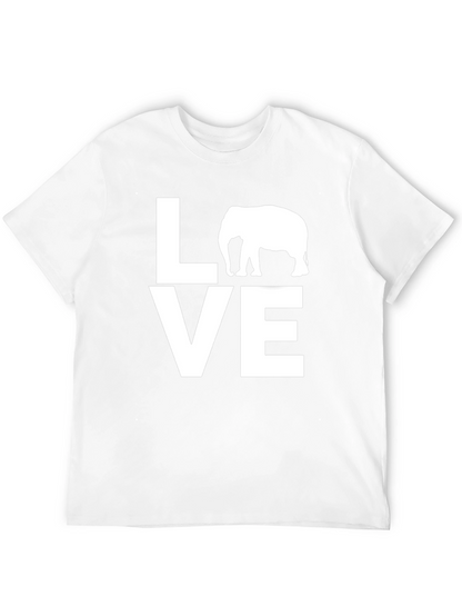 Love Elephant Graphic T-Shirt - Black