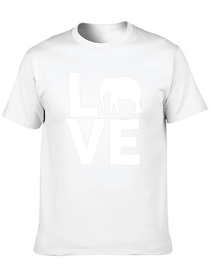 Love Elephant Graphic T-Shirt - Black