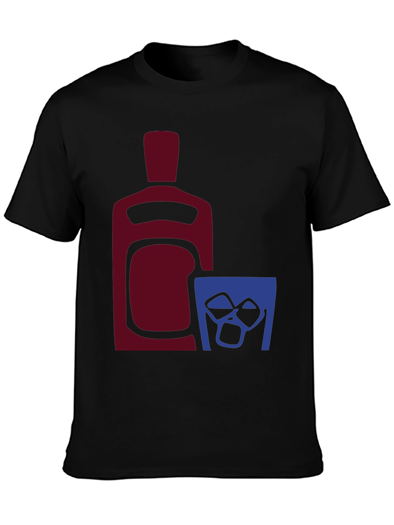 Whiskey Bottle and Glass Graphic Tee