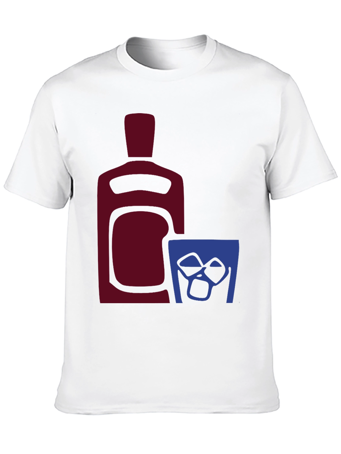 Whiskey Bottle and Glass Graphic Tee