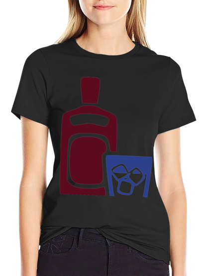 Whiskey Bottle and Glass Graphic Tee