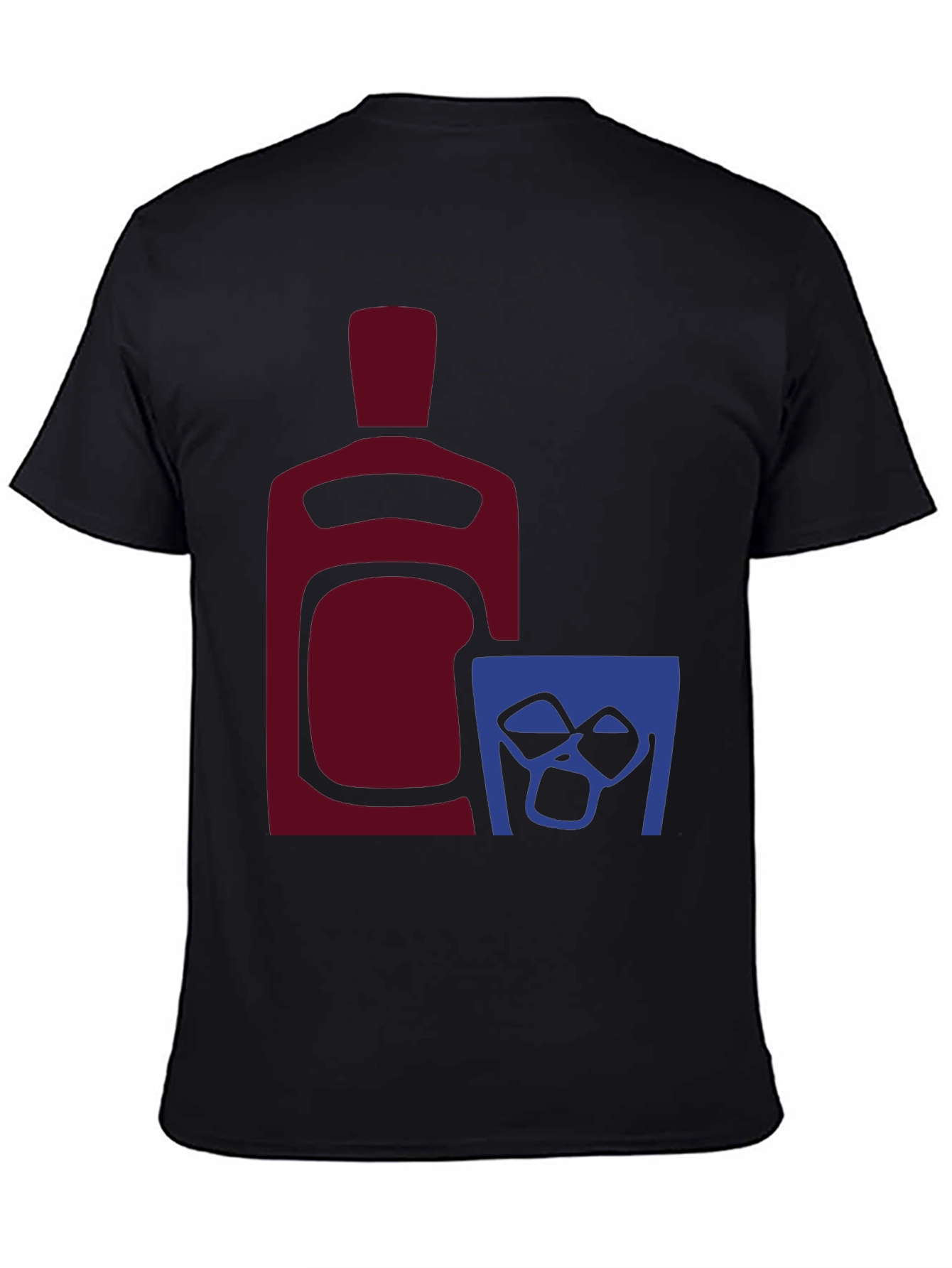 Whiskey Bottle and Glass Graphic Tee