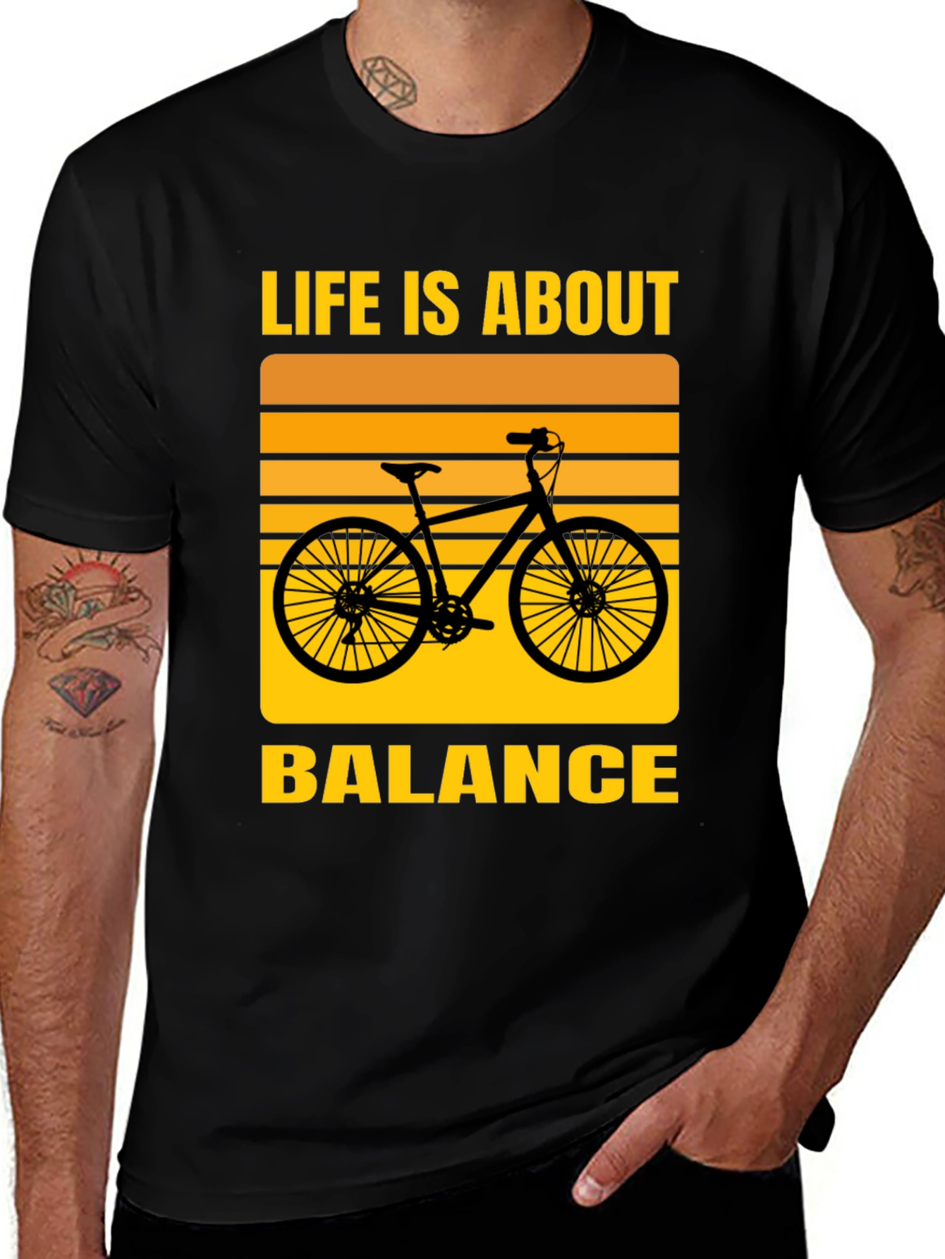 Life is About Balance T-Shirt - Cycling Design