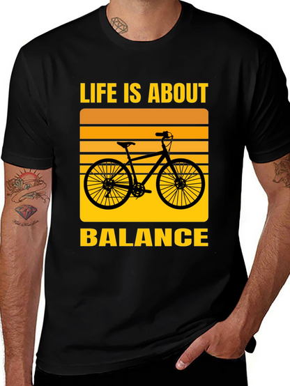 Life is About Balance T-Shirt - Cycling Design