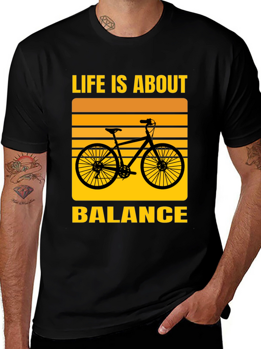 Life is About Balance T-Shirt - Cycling Design