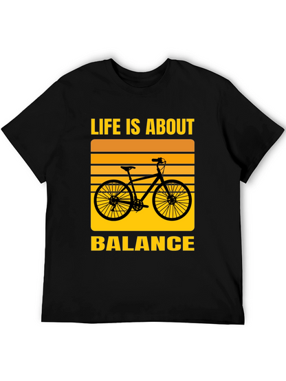 Life is About Balance T-Shirt - Cycling Design