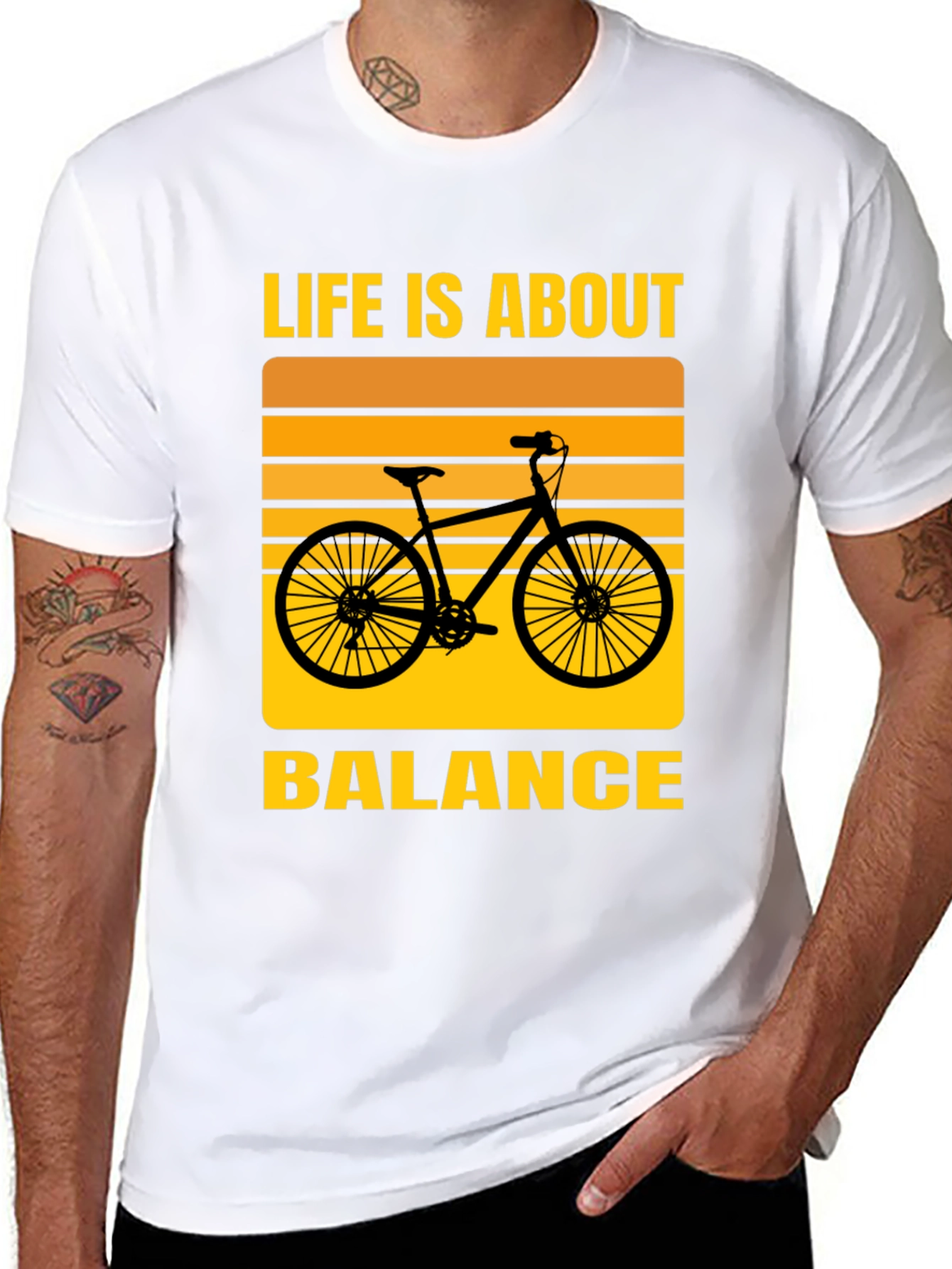 Life is About Balance T-Shirt - Cycling Design