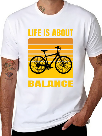 Life is About Balance T-Shirt - Cycling Design