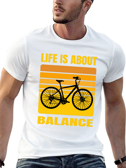 Life is About Balance T-Shirt - Cycling Design