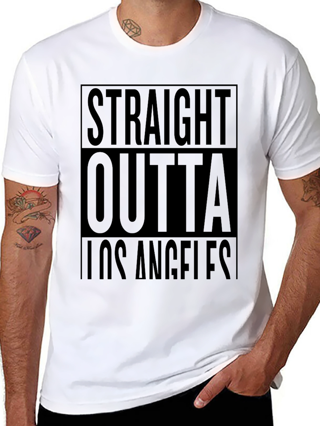 Straight Outta Los Angeles Black T-Shirt