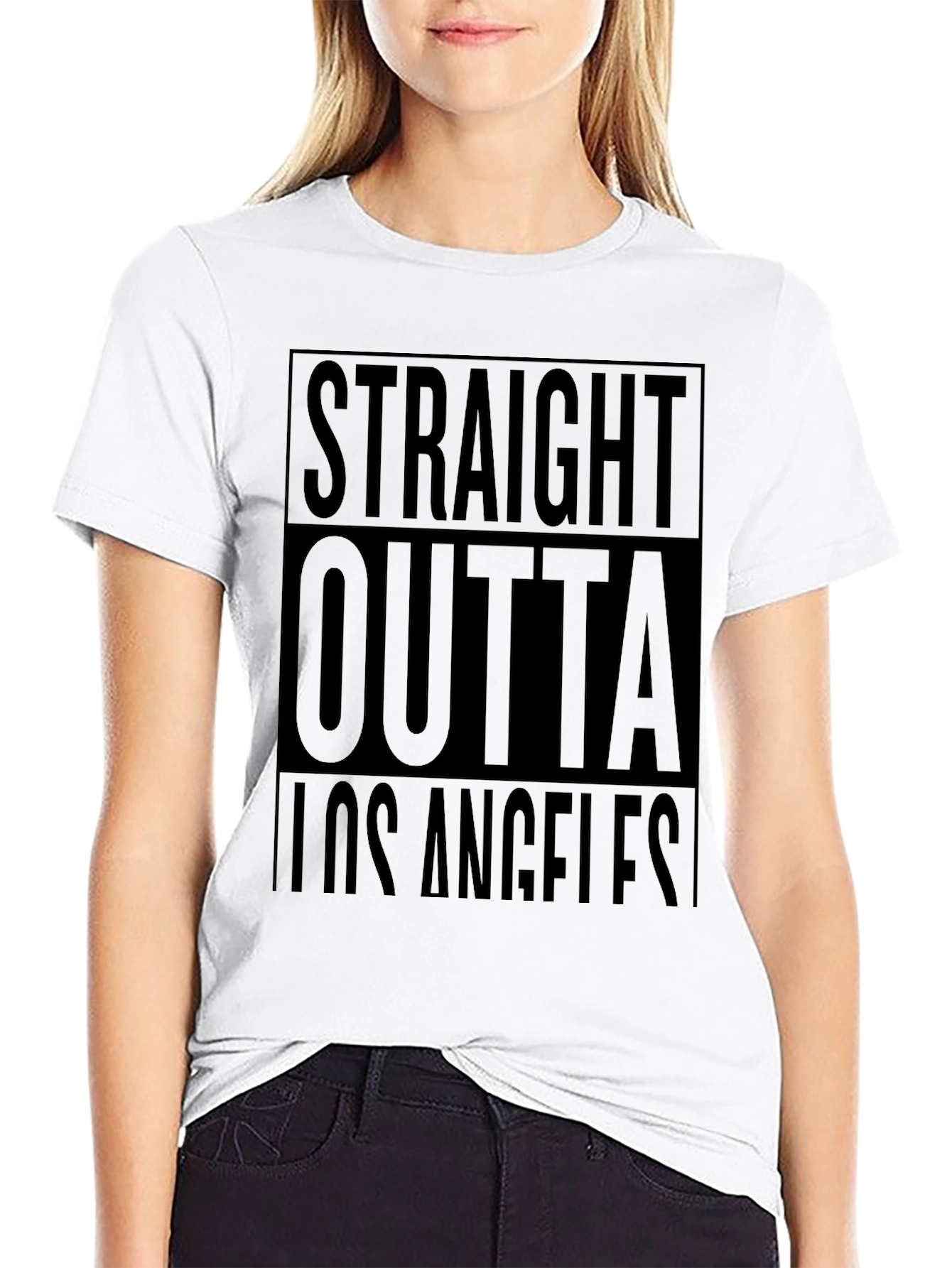 Straight Outta Los Angeles Black T-Shirt
