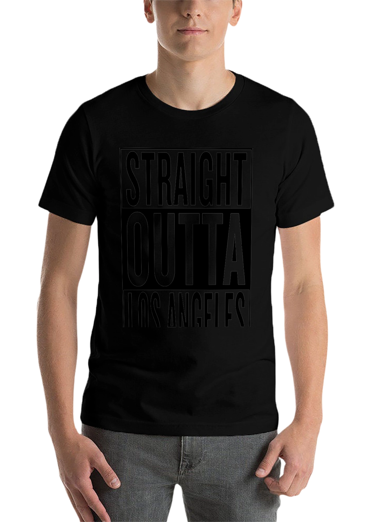 Straight Outta Los Angeles Black T-Shirt