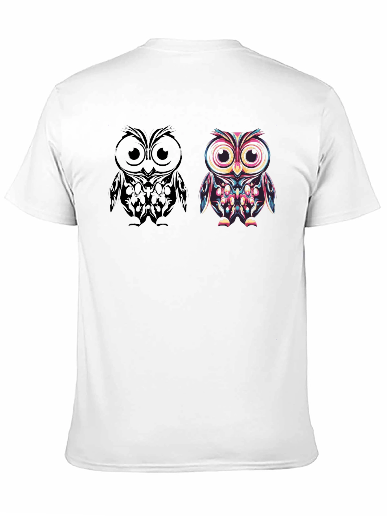 Owl Graphic Print Mens T-Shirt