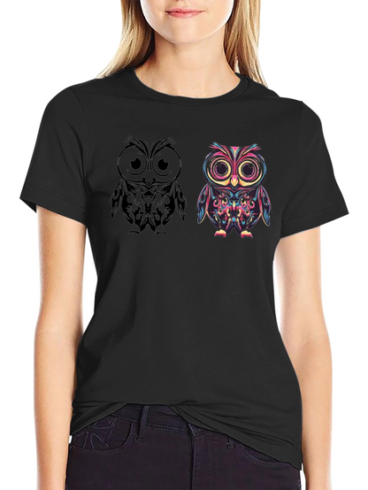 Owl Graphic Print Mens T-Shirt