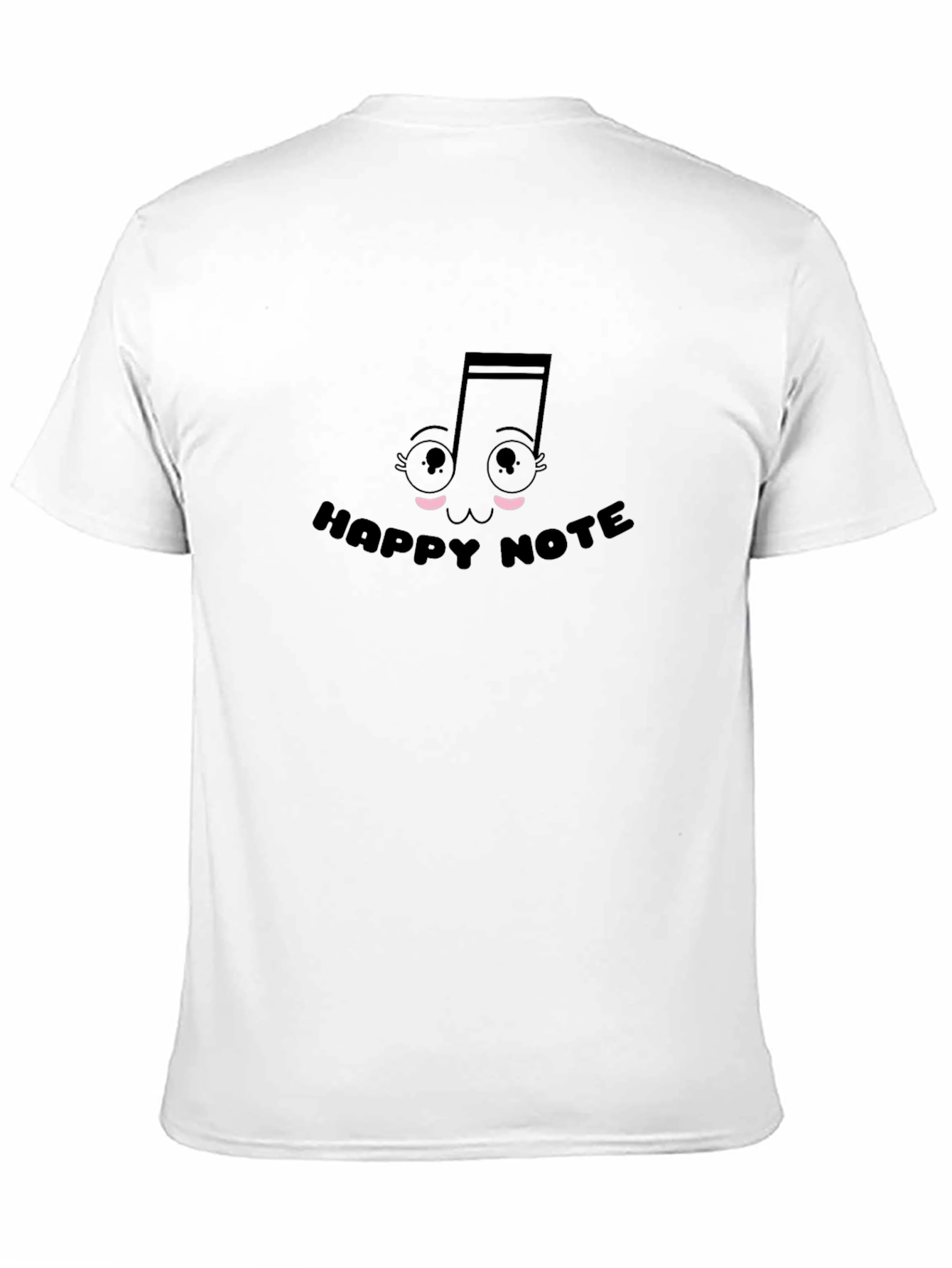 Happy Note Graphic Tee - Black Cotton T-Shirt
