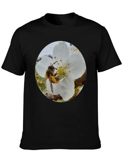 Bee on Blossom Black T-Shirt