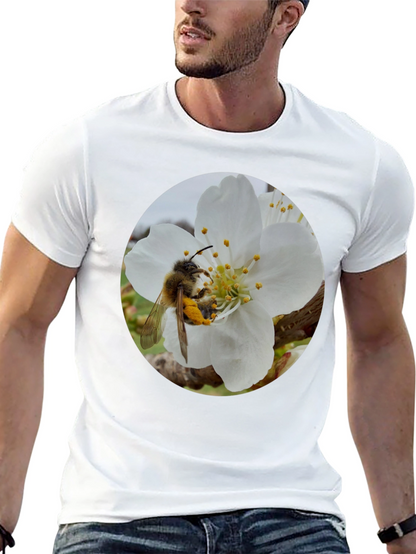 Bee on Blossom Black T-Shirt