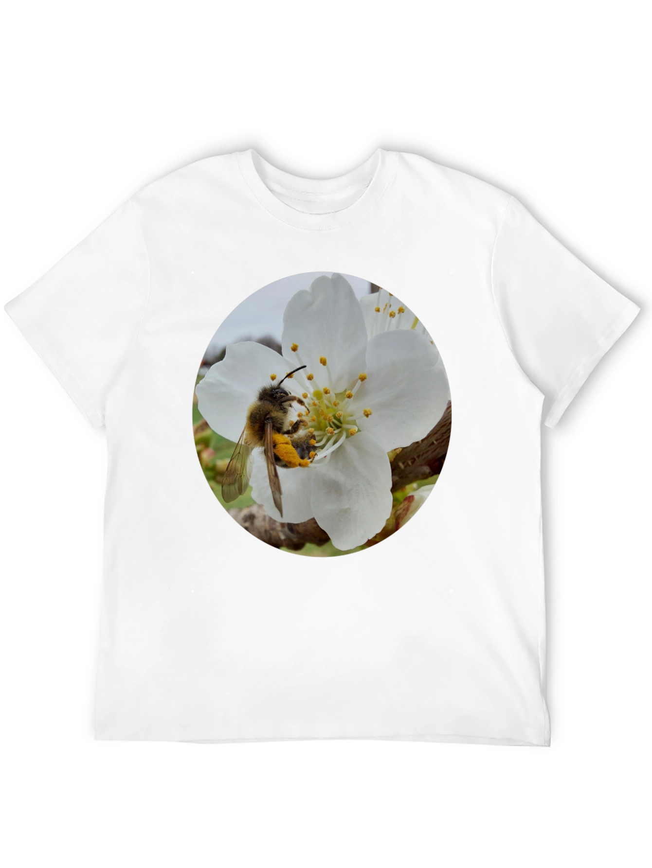 Bee on Blossom Black T-Shirt