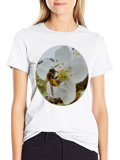 Bee on Blossom Black T-Shirt