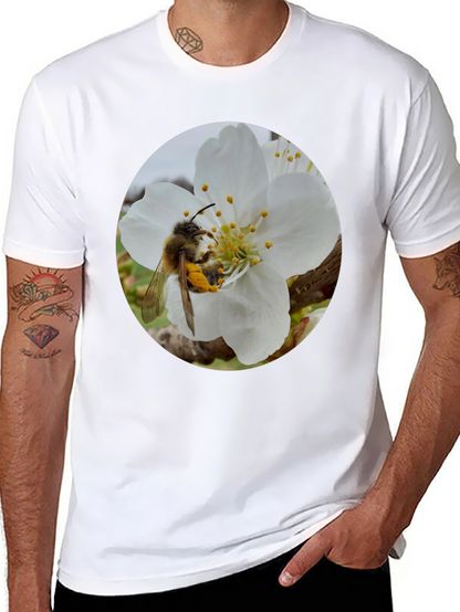 Bee on Blossom Black T-Shirt
