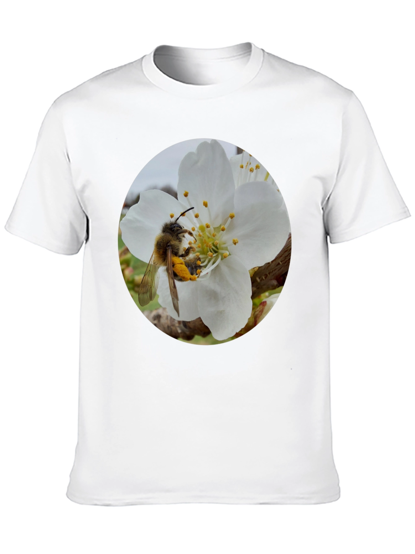 Bee on Blossom Black T-Shirt