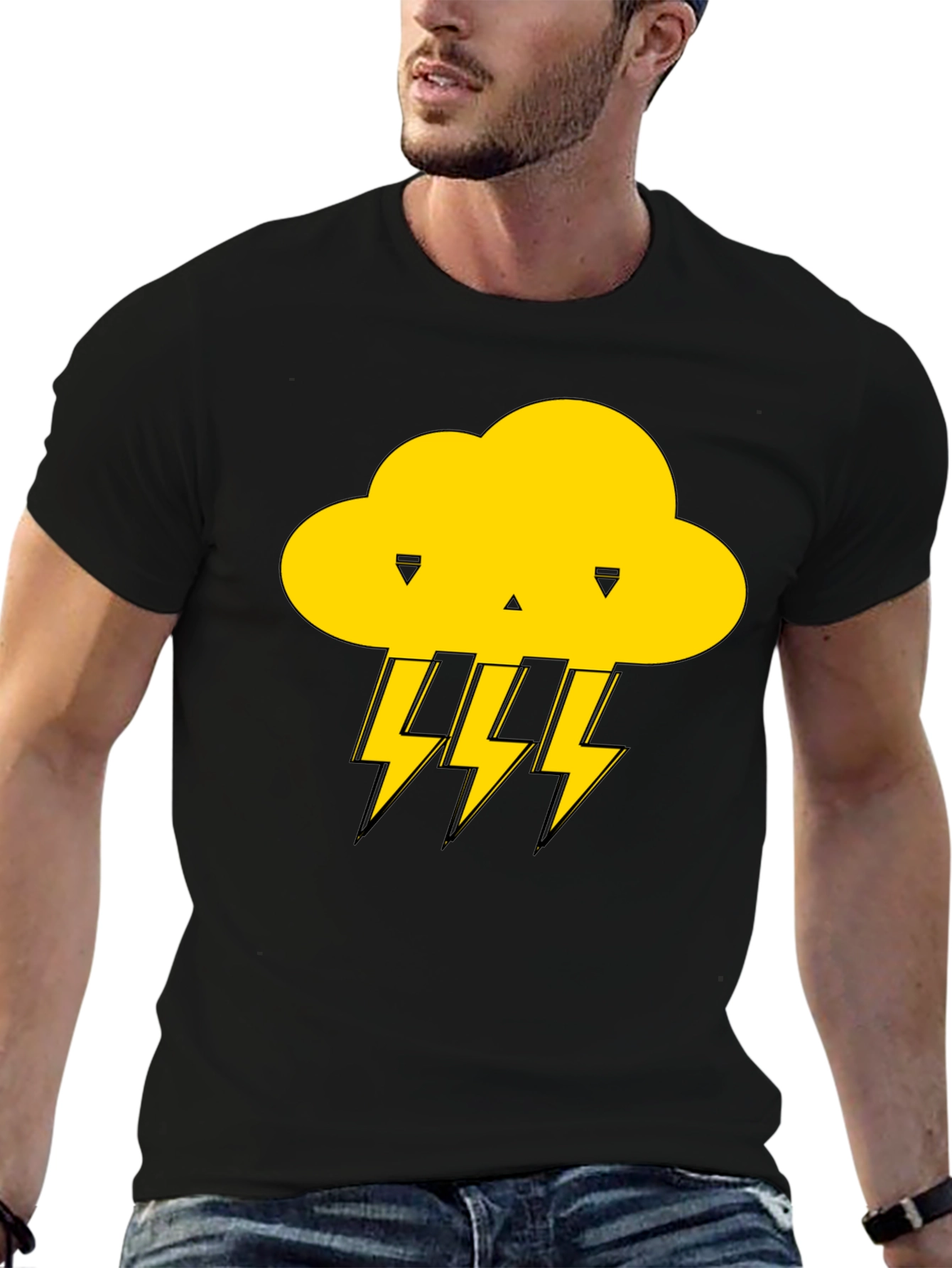 Storm Cloud T-Shirt - Black Graphic Tee