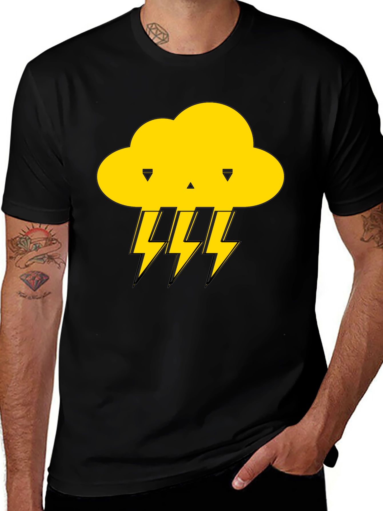 Storm Cloud T-Shirt - Black Graphic Tee