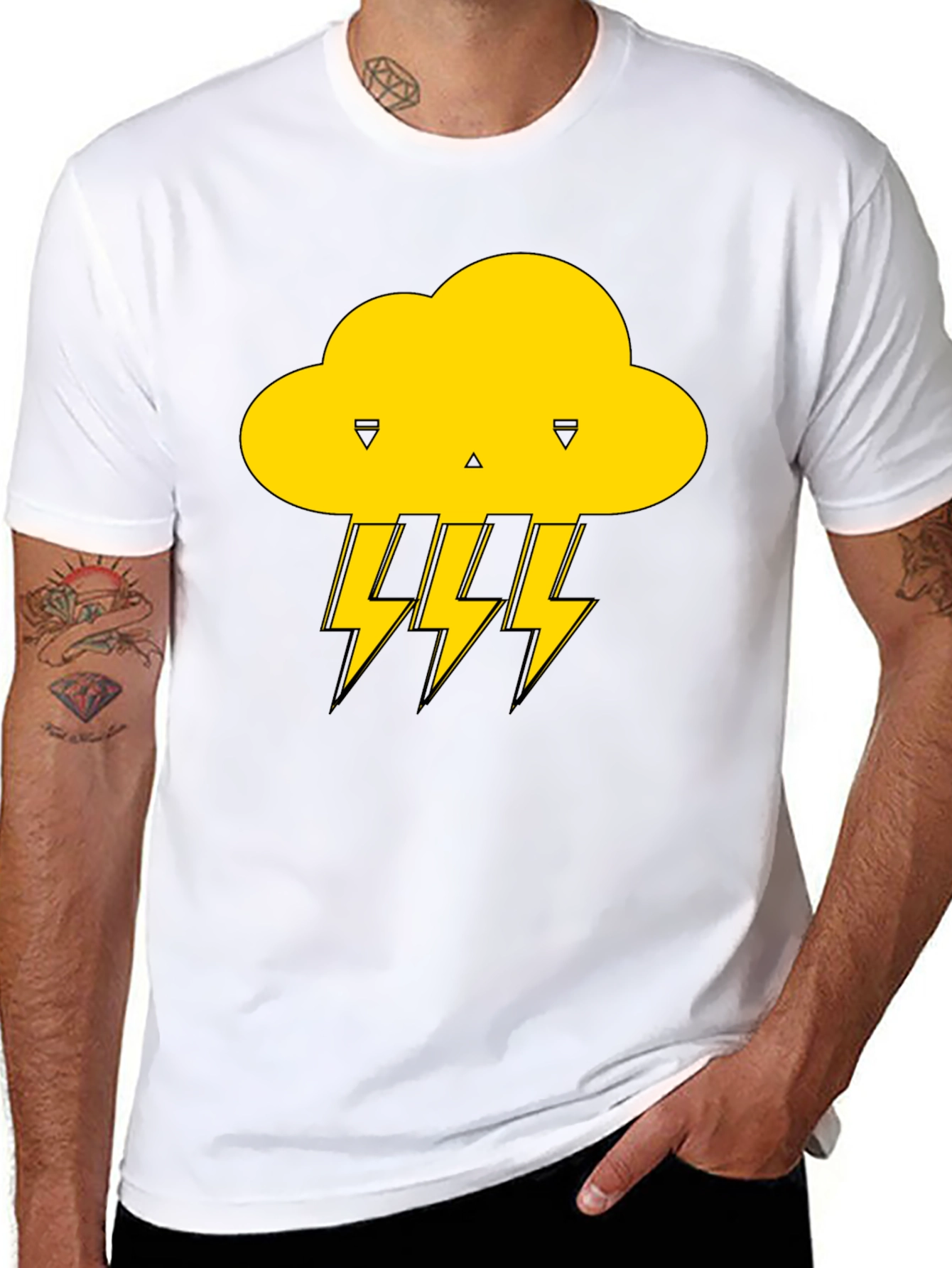 Storm Cloud T-Shirt - Black Graphic Tee