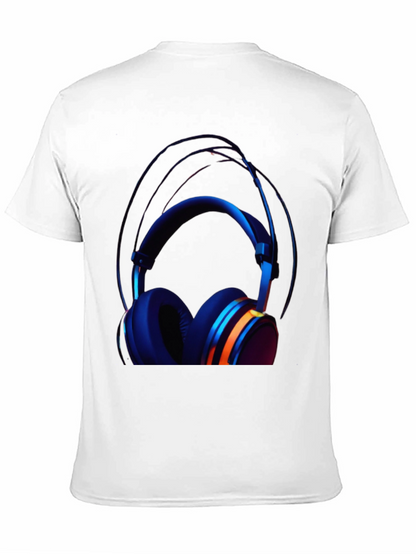 Headphone Graphic Black T-Shirt