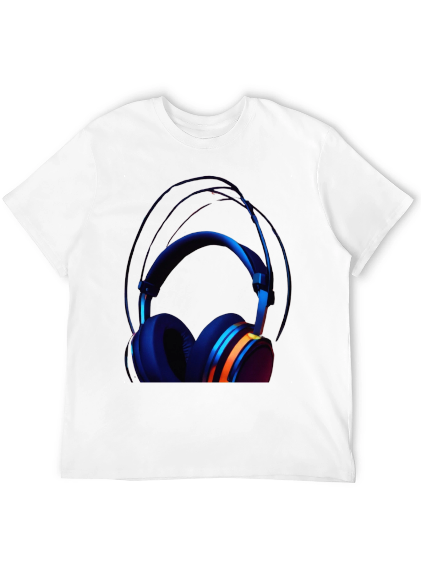 Headphone Graphic Black T-Shirt