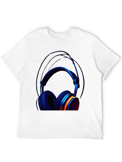 Headphone Graphic Black T-Shirt