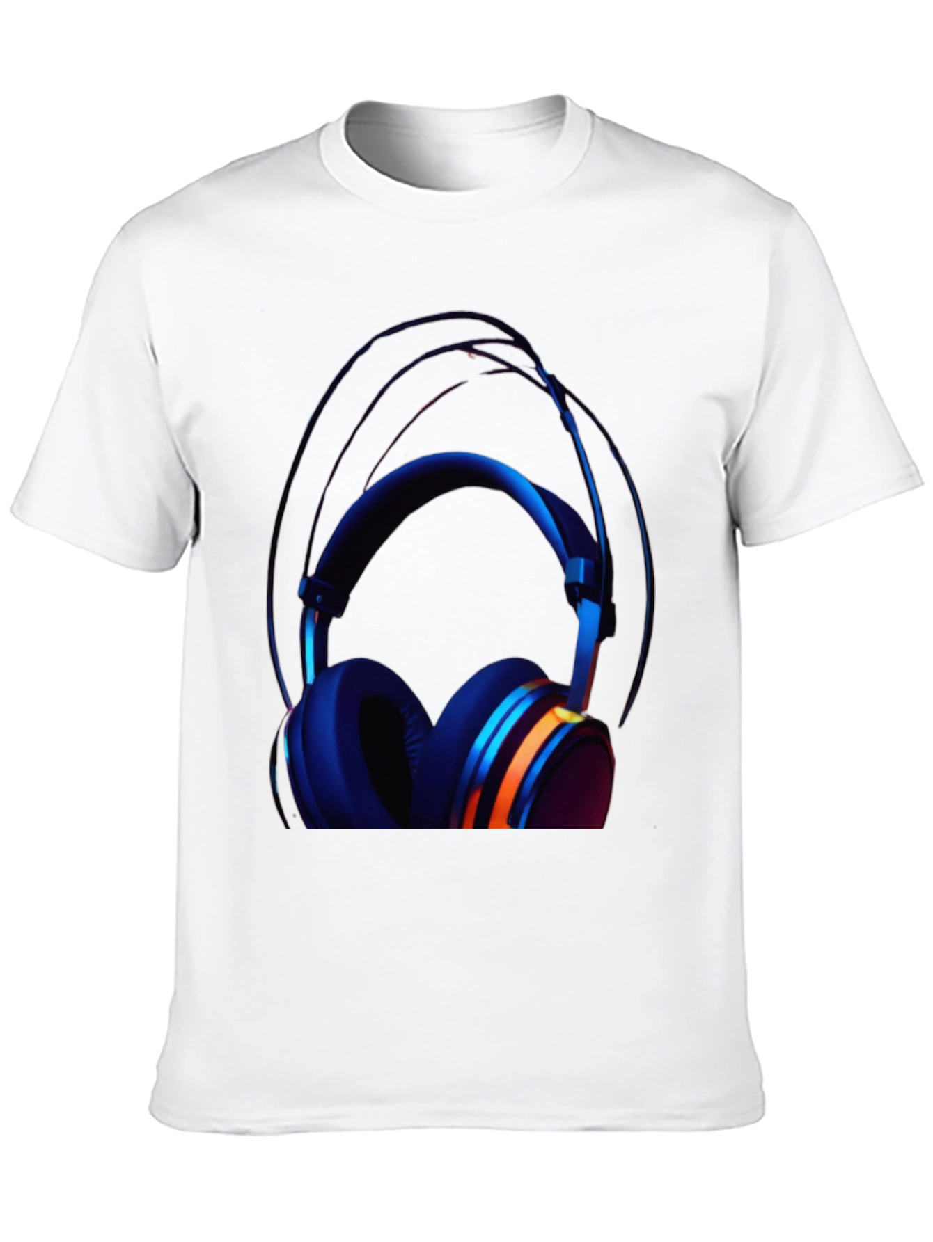 Headphone Graphic Black T-Shirt
