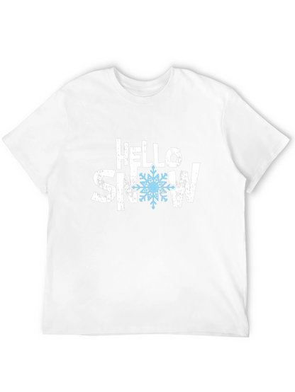 Hello Snow Black Graphic Tee