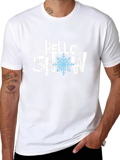 Hello Snow Black Graphic Tee